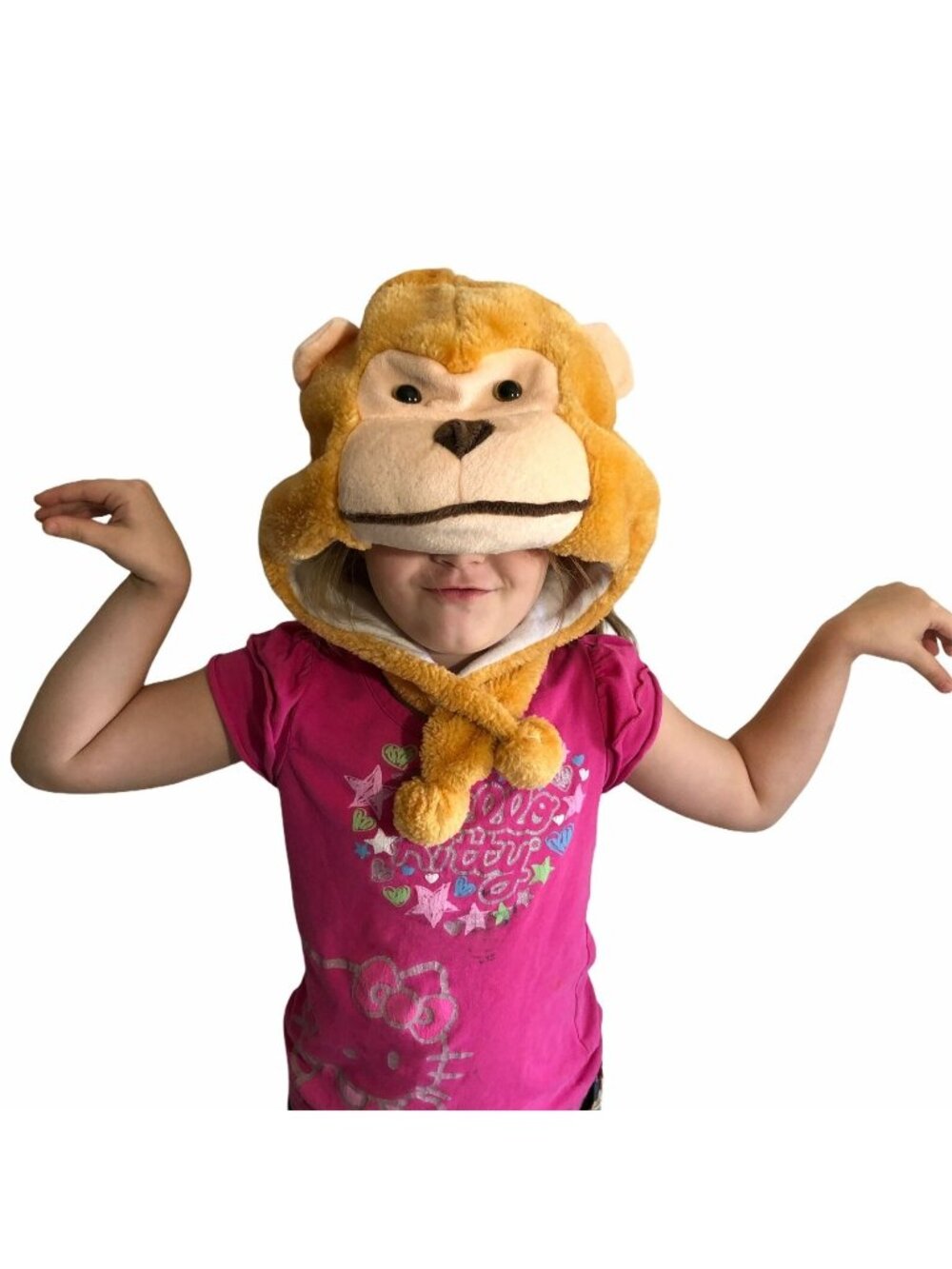 Monkey Plush Animal Hat Winter Cap One Size Fits All 3D Costume Ear Warmers